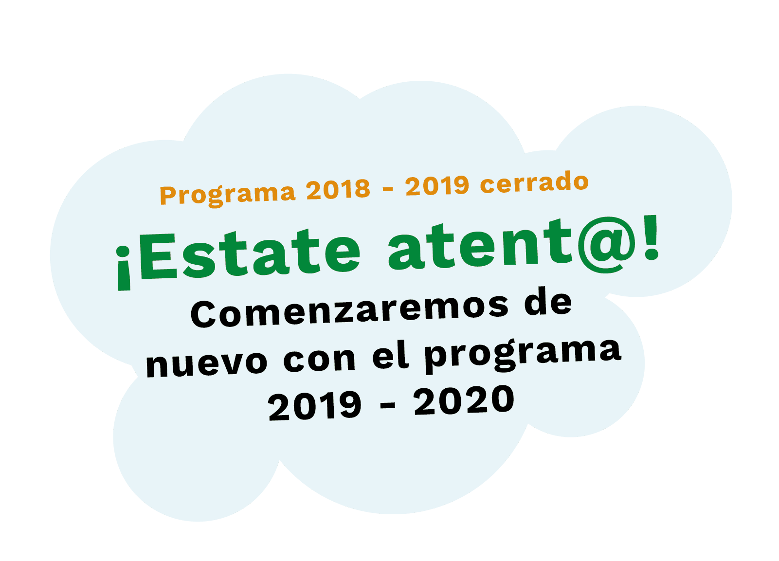 Programa 2018-2019 cerrado